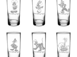 Mickey Mouse and Friends Glass Tumbler Set by Arribas – Walt Disney World – Personalized now available for purchase