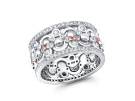 Mickey and Minnie Mouse Crown Ring Set by CRISLU here now