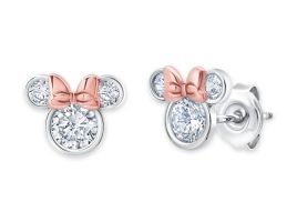 Minnie Mouse Icon Bezel Set Earrings by CRISLU is now available for purchase