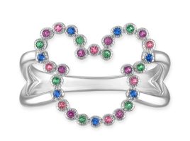 Mickey Mouse Icon Multi-Colored Gems Ring by Rebecca Hook is now available