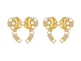 Minnie Mouse Swarovski Pearls Ear Headband Earrings by Rebecca Hook is available online for purchase