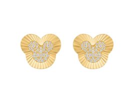 Mickey Mouse Icon Ridged Earrings by Rebecca Hook available online for purchase