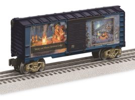 Mickey and Minnie Mouse ”Christmas Lodge” Thomas Kinkade Studios Train Car by Lionel is available online for purchase