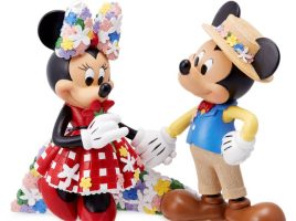 Mickey and Minnie Mouse Botanical Couture Figure now out