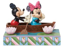 Mickey and Minnie Mouse ”Row-mance is in the Air” Light-Up Figure by Jim Shore – Buy Online Now