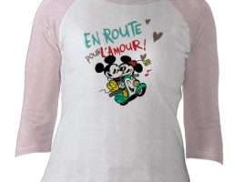 Mickey Mouse Croissant de Triomphe Raglan Tee for Women – Customizable | Disney Store here now