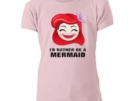 The Little Mermaid Emoji Tee for Girls – Customizable | Disney Store now out