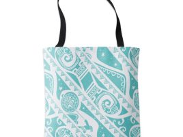Moana Teal Aztec Pattern Tote – Customizable | Disney Store available online