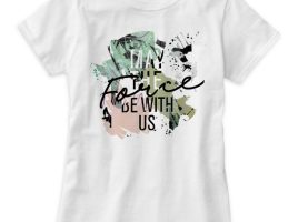 Star Wars ”May the Force Be With Us” Tee for Women – Customizable | Disney Store is now available for purchase