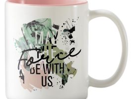 Star Wars ”May the Force Be With Us” Two-Tone Coffee Mug – Customizable | Disney Store – Purchase Online Now