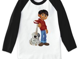 Miguel Playing Guitar Raglan T-Shirt for Boys – Coco – Customizable | Disney Store now available