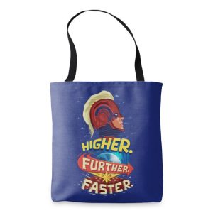 Marvel's Captain Marvel Higher Further Faster Tote Bag - Customizable | Disney Store
