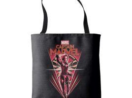 Marvel’s Captain Marvel Shining Captain Marvel Badge Tote Bag – Customizable | Disney Store is available online for purchase