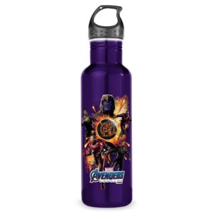 Marvel's Avengers: Endgame - Thanos & Avengers Fire Graphic Stainless Steel Water Bottle - Customized | Disney Store