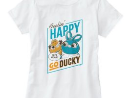 Toy Story 4: Feelin’ Happy Go Ducky T-Shirt for Women – Customizable | Disney Store – Get It Here