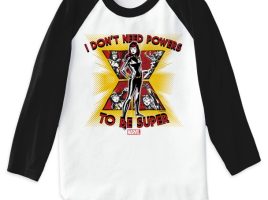 Black Widow ”I Don’t Need Powers” Raglan T-Shirt for Women – Customizable | Marvel | Disney Store was released today