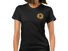 Gold Imperial Symbol T-Shirt for Women – Star Wars: The Rise of Skywalker – Customizable | Disney Store is here now