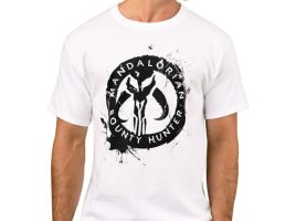 Mandalorian Bounty Hunter Inked Icon T-Shirt for Men – Star Wars – Customizable | Disney Store available online for purchase