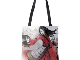 Mulan Defending Village Watercolor Tote Bag – Live Action Film – Customized | Disney Store was released today