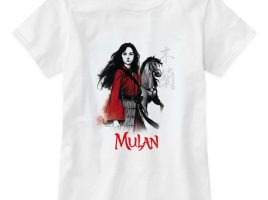 Mulan and Black Wind Faded Watercolor Portrait T-Shirt for Women – Live Action Film – Customized | Disney Store – Buy Now