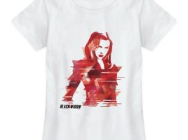 Black Widow Hourglass Textured Portrait T-Shirt for Women – Customized | Disney Store was released today