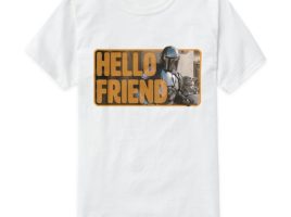The Mandalorian & The Child Outside ”Hello Friend” T-Shirt for Adults – Customized | Disney Store is here now