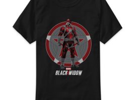 Red Guardian Illustration T-Shirt for Adults – Black Widow – Customized | Disney Store now out for purchase