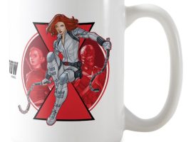 Black Widow, Yelena, and Red Guardian Badge Coffee Mug – Customized | Disney Store can now be purchased online