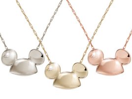 Diamond and 14K Ear Hat Mickey Mouse Ear Hat Necklace – Buy Now