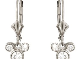 Mickey Mouse Fleur-de-Lis Earrings – Platinum now out