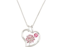 Belle Crystal Rose Necklace by Arribas here now