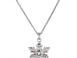Frozen Snowflake Necklace by Arribas is now available for purchase
