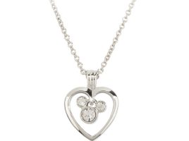 Mickey Mouse Icon in Heart Necklace by Arribas now out for purchase