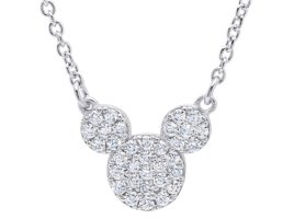 Mickey Mouse Icon Necklace by CRISLU – Platinum can now be purchased online