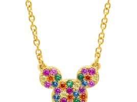 Mickey Mouse Rainbow Icon Necklace by CRISLU now available for purchase