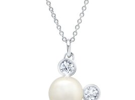 Mickey Mouse Pearl Necklace by CRISLU is now available online