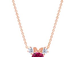 Minnie Mouse Birthstone Necklace by CRISLU – Rose Gold now out for purchase