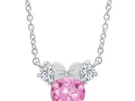 Minnie Mouse Necklace for Kids by CRISLU – Pink available online