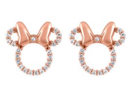 Minnie Mouse Rose Gold Icon Earrings by Rebecca Hook – Buy Now