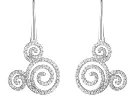 Mickey Mouse Icon Swirl Earrings by Rebecca Hook here now