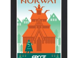 EPCOT Norway Pavilion Matted Print is now out for purchase