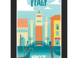 EPCOT Italy Pavilion Matted Print – Buy Online Now