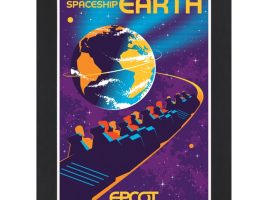 EPCOT Spaceship Earth Matted Print is here now