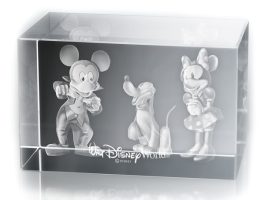 Mickey and Minnie Mouse and Pluto Laser Cube by Arribas – Walt Disney World is now out
