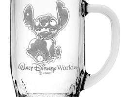 Stitch Glass Mug by Arribas – Large – Personalized available online