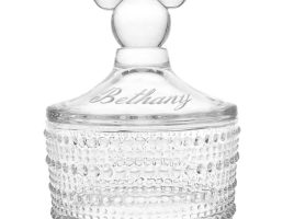 Mickey Mouse Icon Glass Trinket Box by Arribas – Personalized is available online for purchase