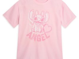 Angel Valentine’s Day T-Shirt for Adults – Lilo & Stitch – Pink available online for purchase