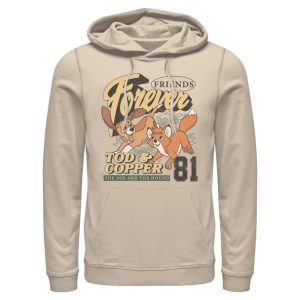 Tod and Copper Pullover Hoodie for Adults - The Fox and the Hound