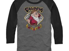 Grumpy Raglan T-Shirt for Adults – Snow White and the Seven Dwarfs now available