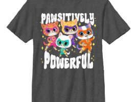 SuperKitties ”Pawsitively Powerful” T-Shirt for Kids is here now